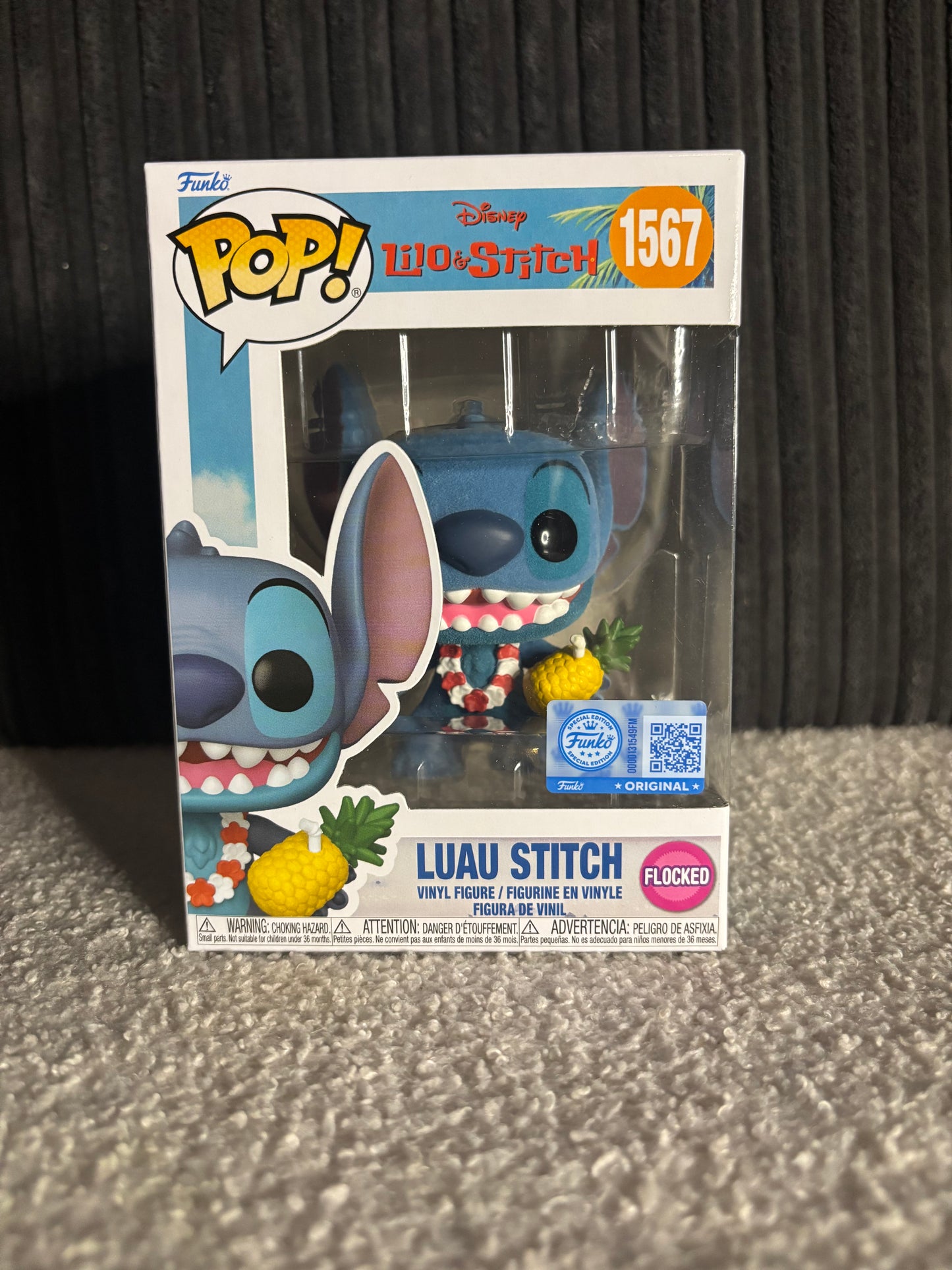 Funko Pop! Disney – Luau Stitch #1567 (Lilo & Stitch Series – Flocked Edition)