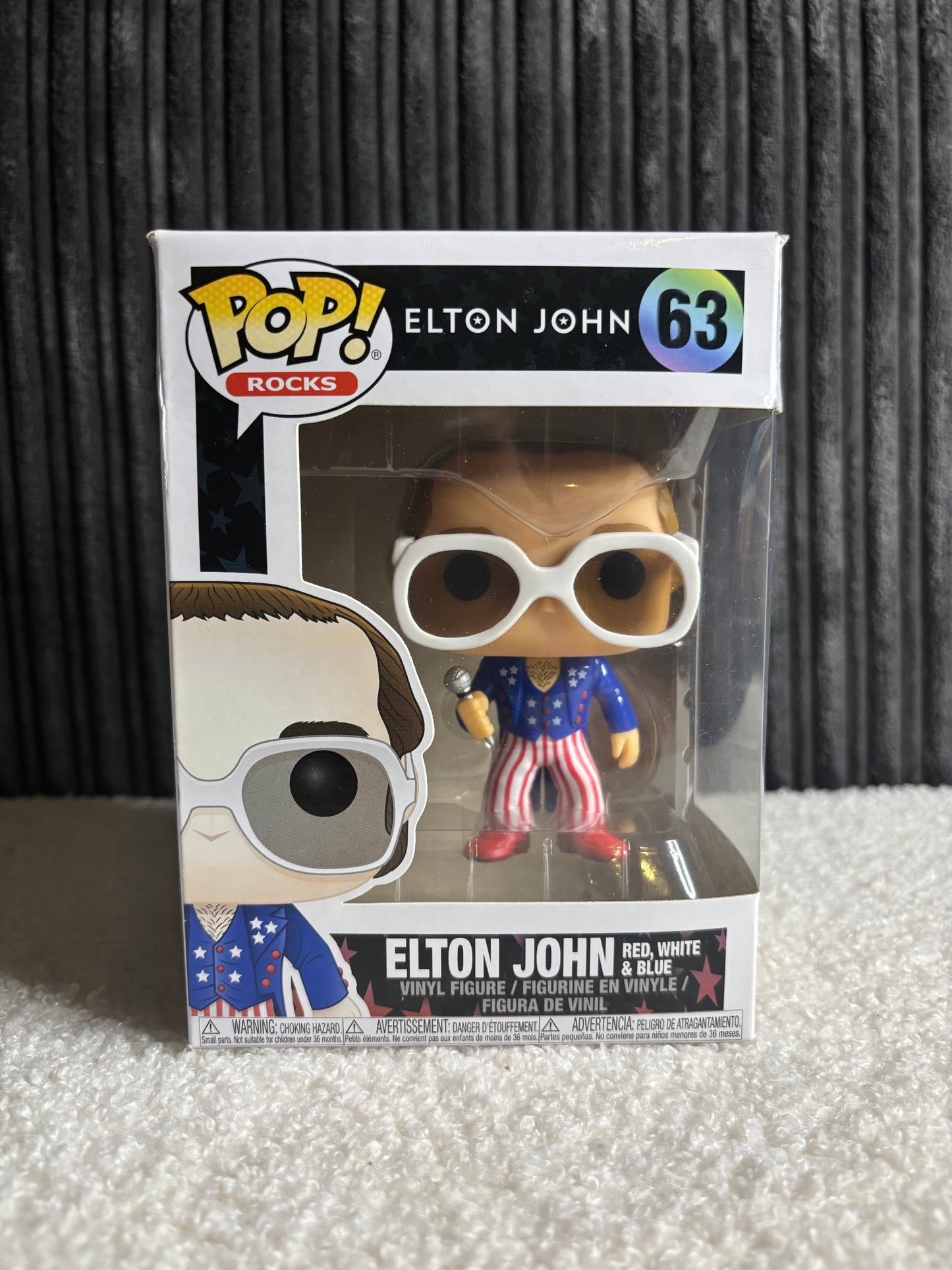 Funko Pop! Rocks – Elton John #63 – Red, White & Blue Edition