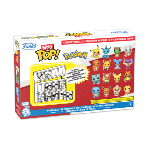 Bitty Pop! Pokémon – 4‑Pack (Pikachu, Vaporeon, Caterpie & Cubone)