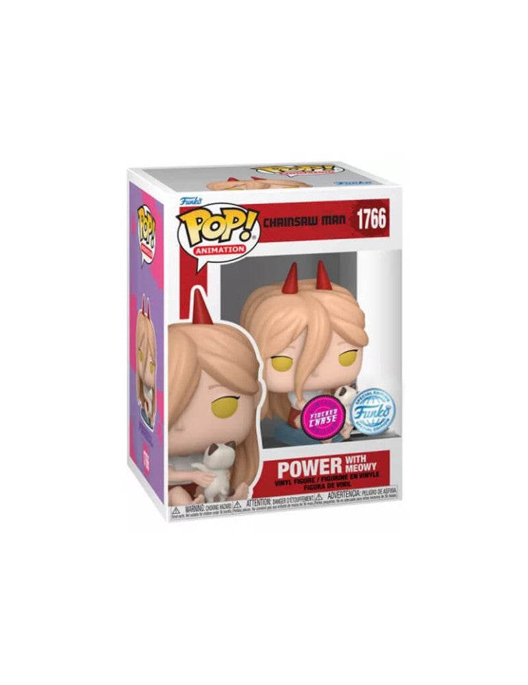 Funko Pop! Animation – Power with Meowy #1766 (Chainsaw Man – Special Edition, Flocked Chase)