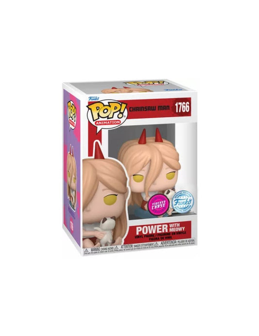 Funko Pop! Animation – Power with Meowy #1766 (Chainsaw Man – Special Edition, Flocked Chase)