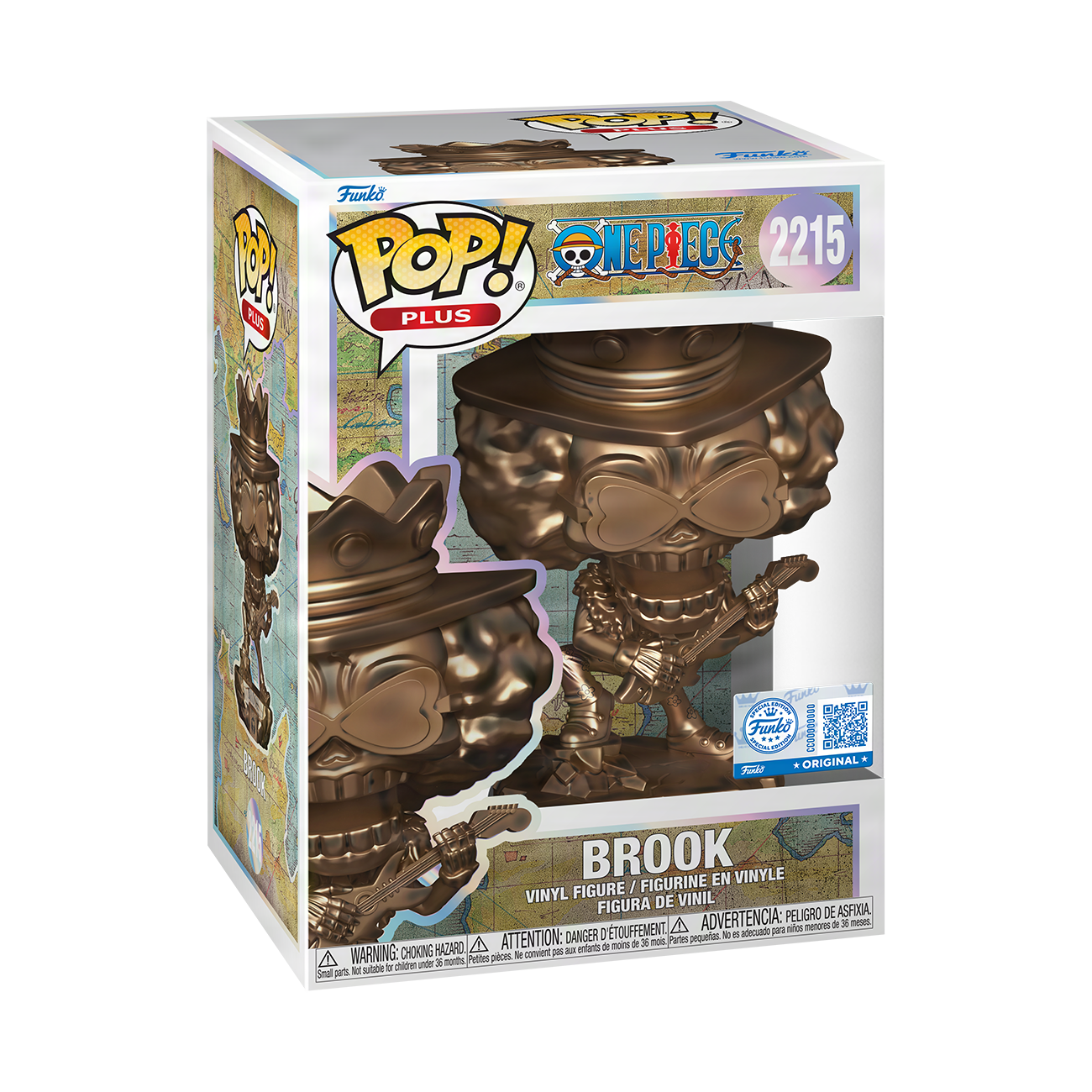 Funko Pop! Animation – Brook #2215 (One Piece) – Metallic Bronze Edition