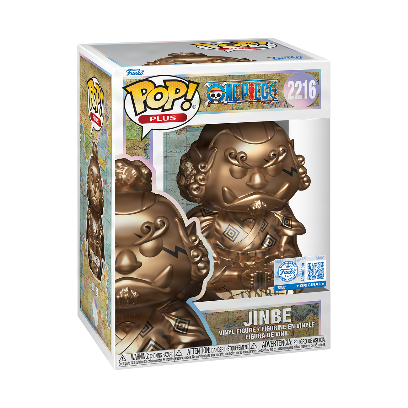 Funko Pop! Plus – Jinbe #2216 (One Piece) – Metallic Bronze Edition